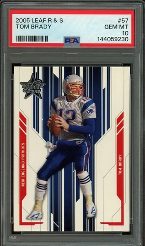 2005 Leaf Rookies & Stars #57 Tom Brady PSA 10