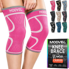 Modvel 2 Pack Knee Brace for Women - Knee Support for Walking, Knee Compression
