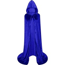 Enchanting Hooded Velvet Cape - Unisex Full Length Robe for Parties Cosplay