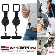 Retractable Phone Lanyard Anti-Theft Safety Tether Carabiner Outdoor Strap