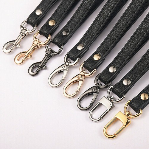 Women's Black Real Leather Wallet Handbag Purse Clutch Wristlet Handle Strap - Picture 2 of 11