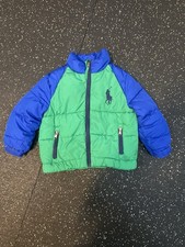 Polo by Ralph Lauren boys winter coat green blue big horse logo Jacket Snow  