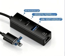 USB 3.0 Type-C Gigabit Ethernet Network Adapter Compatible With PC Mac iPhone