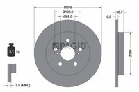 2X Pagid Bremsscheibe 55240NC FüR Toyota Verso Prius PHV Corolla NSP120_ NLP121_