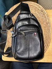 Unisex Westend Crossbody Sling Bag - Adjustable Strap-Zipper Black