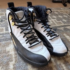 Air Jordan 12 Royalty White Black Gold Men's Retro Sneaker CT8013-170