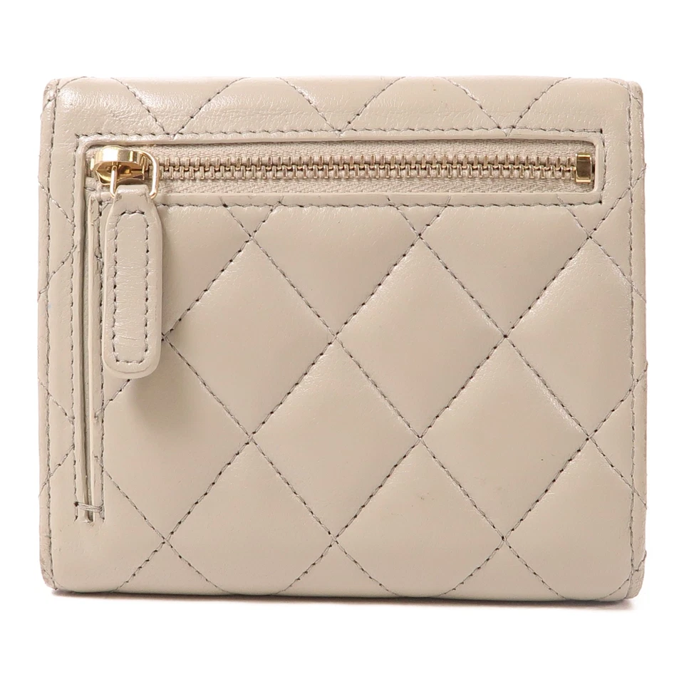 *15%OFF* CHANEL CC GHW Wallet Lambskin Leather Grey - Image 2 of 4