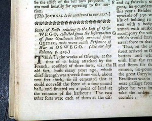 1757 FRENCH INDIAN WAR Loss Of FORT OSWEGO Ontario CHEROKEE Fort Virginia NY