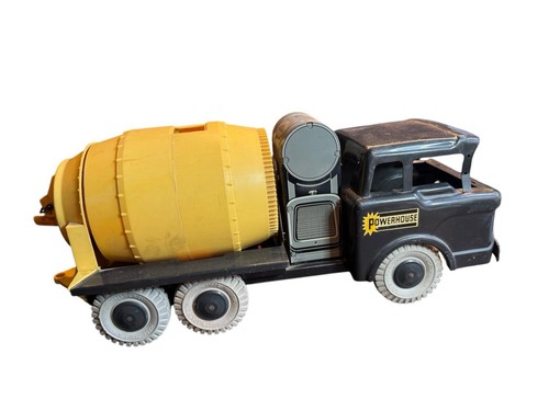 VTG 1960s Louis Marx Powerhouse Cement Mix Transit Toy Truck - Picture 7 of 18