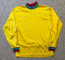 Vtg Men’s Nike Blank Soccer Goalkeeper Jersey.  Size S