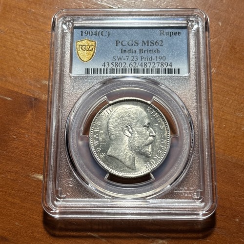 1904-(C) Rupia India Britannica SW-7.23 - PCGS MS62