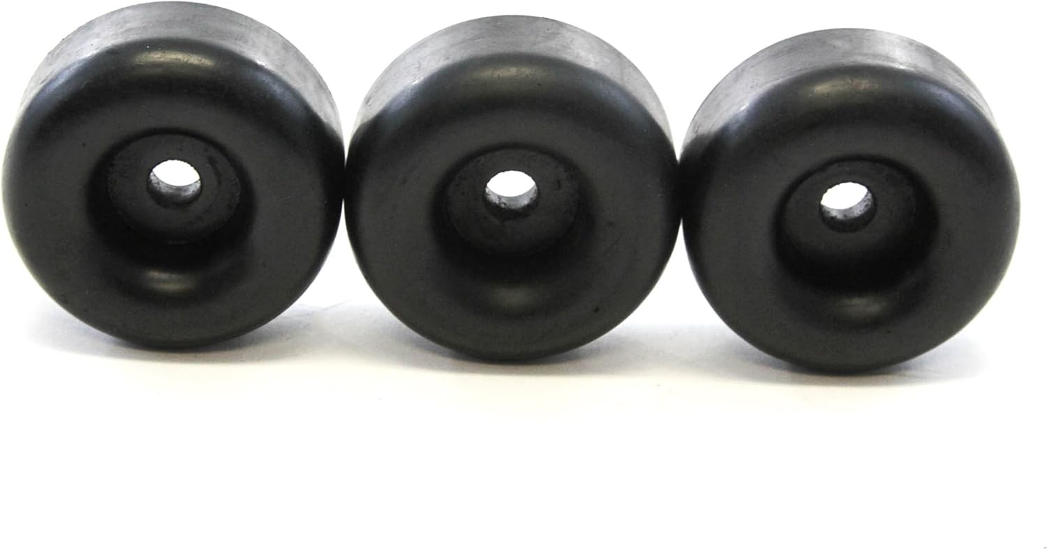 Red Hound Auto 3 Rubber Bumpers for Trailer Compatible with Ramp C. 3 