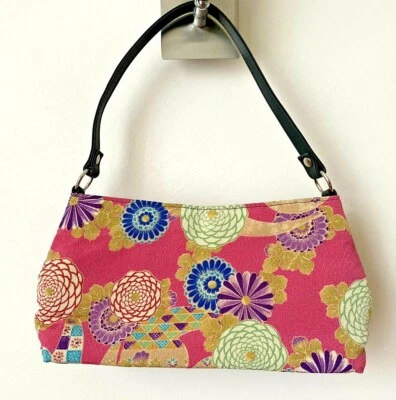 SAC FEMME KIMONO ROSE Fleur JAPON Pink japanese handbag ! état NEUF ! - Photo 1/4