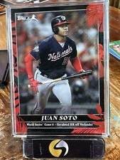 2022 Topps X Juan Soto Curated Juan Soto Postseason Moments RED Parallel 5/5