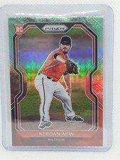 Keegan Akin 2021 Prizm Baseball - Cosmic Haze RC #14 - Baltimore Orioles