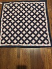 VINTAGE HAMPTON HALL LTD. NY NAVY GEOMETRIC PRINT WOMEN'S NECK SCARF 27" — photo 2