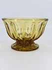 VTG Anchor Hocking Fairfield Amber Glass Footed Pedestal Bowl 6” Candy Dish