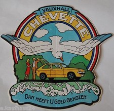 Werbe-Aufkleber Vauxhall Chevette 80er Jahre Oldtimer Niederlande