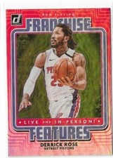 Derrick Rose 2020-21 Panini Donruss Franchise Features Green Flood Foil Parallel