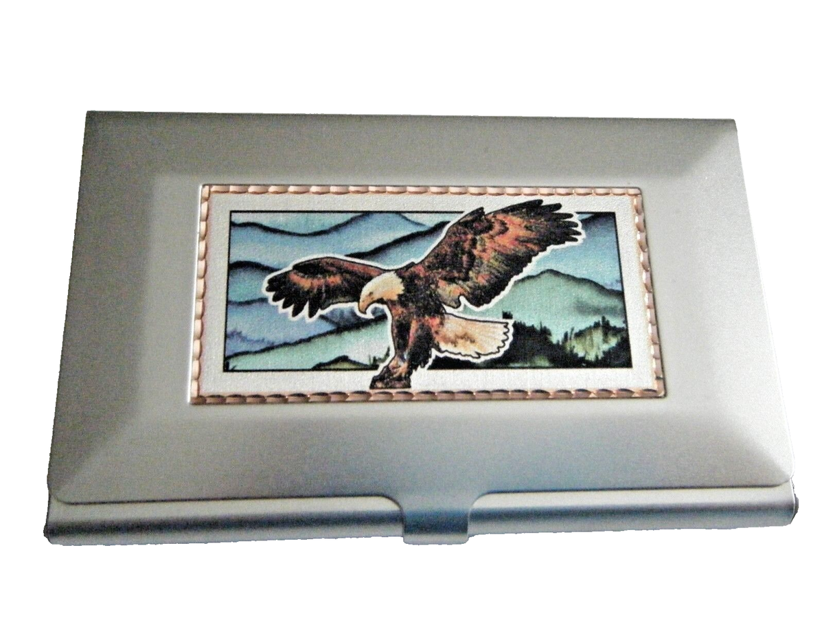 copper credit card sleeve Copper Arts Eagle Design Business & Credit Card Holder New In Gift Box