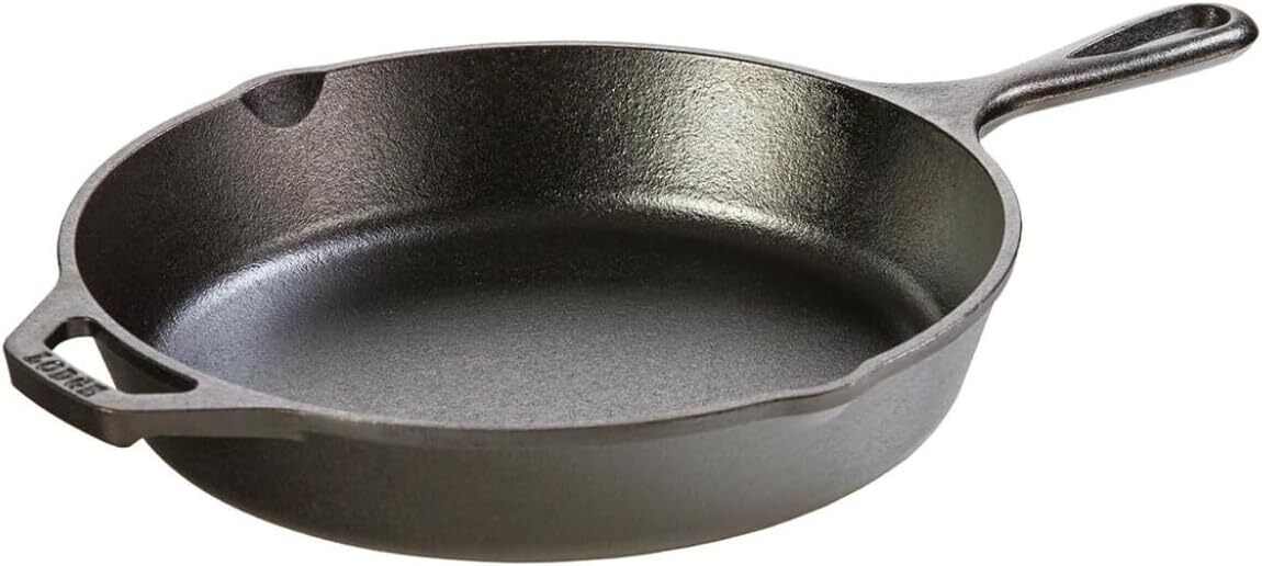 Lodge 10.25 Inch Pre-Seasoned Cast Iron Skillet Signature Black Finish