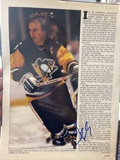 Randy Carlyle Penguins Vintage Signed Magazine Page Photo Signed