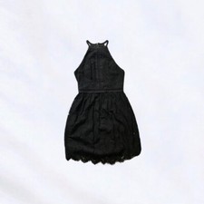 Do + Be Black Lace Halter Fit And Flare Dress Size Small