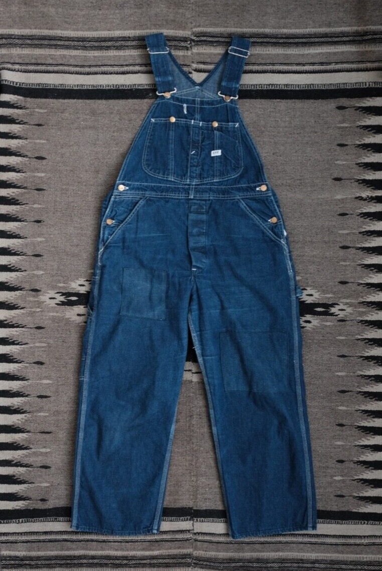 60s Vintage LEE Jelt Dark Wash Denim Overalls Workwear - S/M 60s Vintage LEE Jelt Dark Wash Denim Overalls Workwear - S/M
