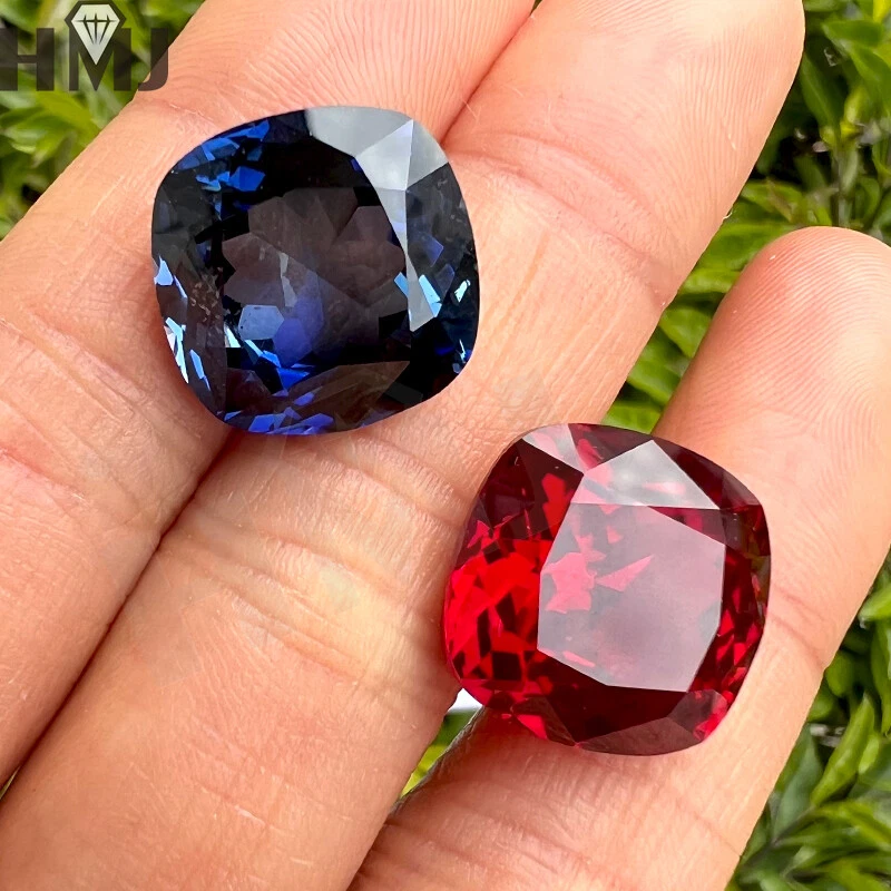 CERTIFIED Lab Grown Sapphire Ruby Cushion Ring Loose Gemstone 0.8 ct -24 ct 16mm - Image 3 of 4