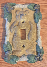 Vintage Bear Family Light Switch Cover, Baby Nursery Kids Hunters Room