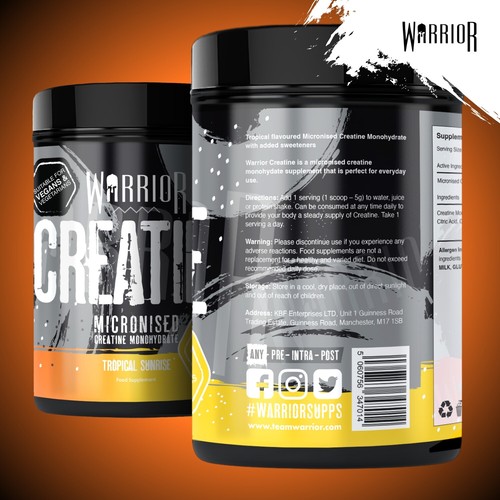 Creatine Monohydrate Powder 500g - Warrior Supplement, Micronised - 100 Servings - Picture 3 of 28