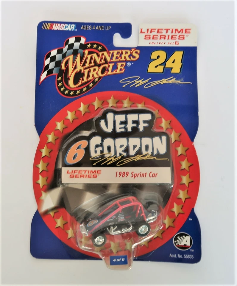 Hasbro Winner's Circle Jeff Gordon #6 1989 Sprint Car Diecast 2001 nuevo en caja NASCAR Foto 3 de 4