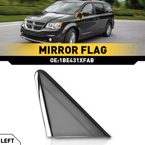Left Driver Side Mirror Flag Molding Applique For 2008-2011 Dodge Grand Caravan