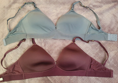 Women's Lot Of 2 Lively The Spacer Wireless Bra Gray/Grey/Red Size 36D