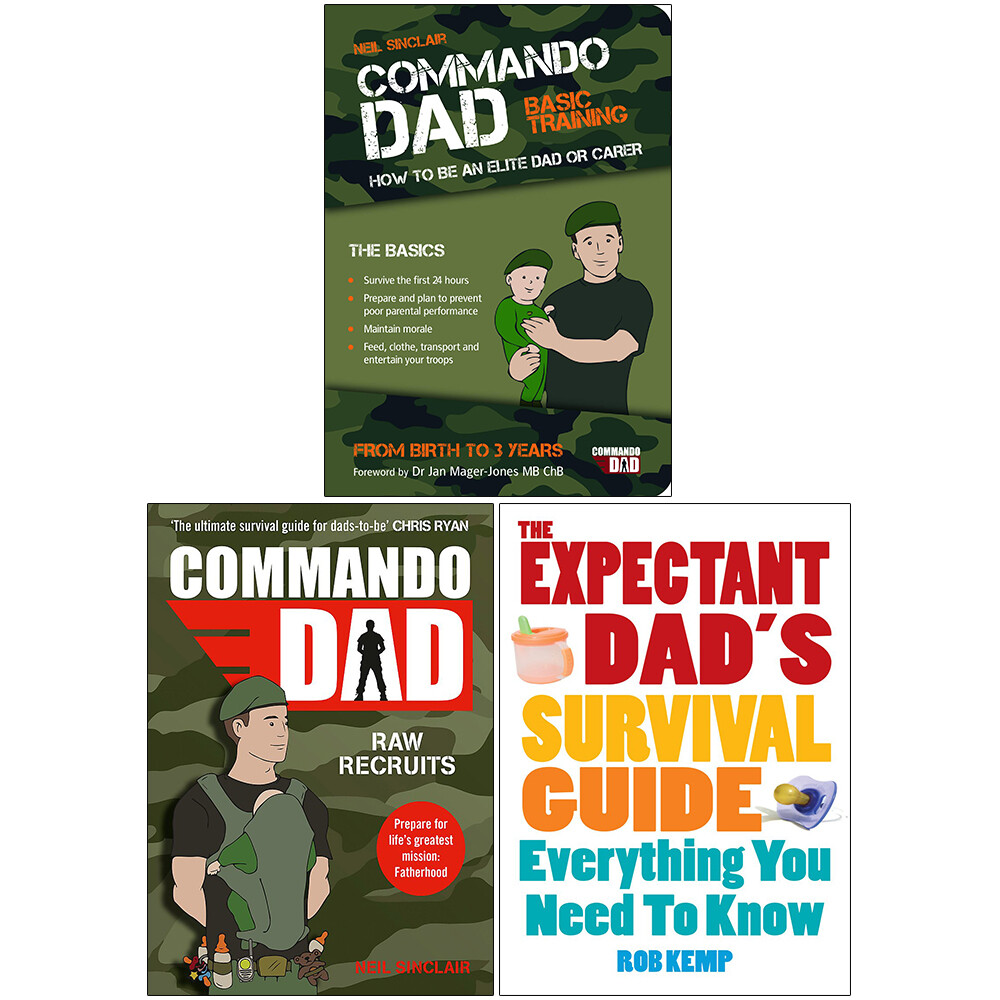 Commando Dad, Expectant Dad's Survival Guide 3 Books Collection Set Pb NEW