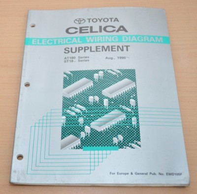 Toyota Celica Schaltpläne AT180 ST18  1990 Ergänzung Werkstatthandbuch 