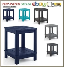 Keter Deluxe Side Table with Shelf, Assorted Colors