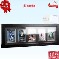 BASEBALL CARD DISPLAY CASE Wall Mount Trading Cards Frame 5-Cards BIVITRE
