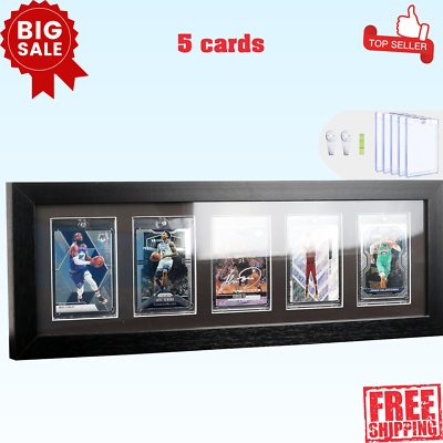 BASEBALL CARD DISPLAY CASE Wall Mount Trading Cards Frame 5-Cards BIVITRE |  eBay