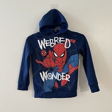 Marvel Kids Spiderman Webbed Wonder Hoodie Blue Boy's Size 6