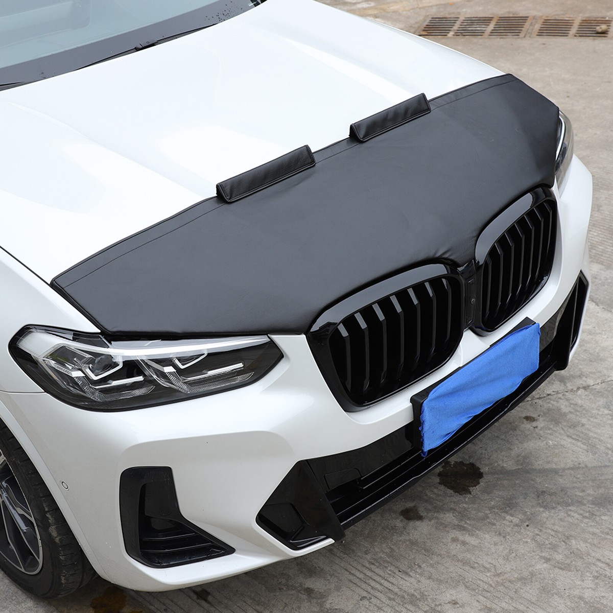 Front Leather Hood Cover Protector Bra Trim For BMW X3 2018
