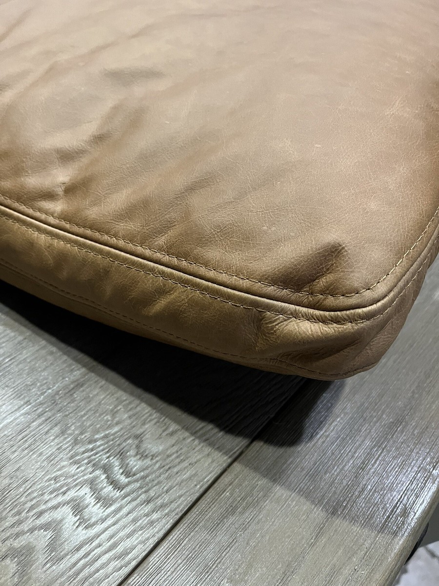 West Elm Nelson Chair seat cushion sesame leather