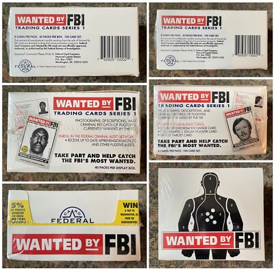 FBI Most Wanted Trading Card Boxes - Wanted by FBI 1993 *SEALED & MINT* RARE!