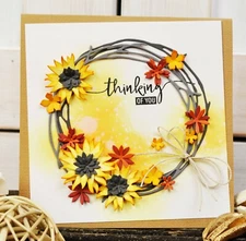 New, Retired Sizzix Thinlits Funky Wreaths #664434 10pc Retail $24.99 Tim Holtz