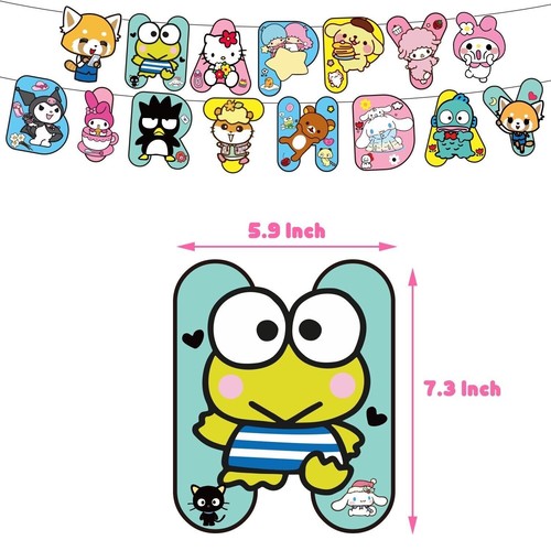 Hello Kitty & Friends Birthday Party Supplies Set Banner Balloons Cake Top Decor - Picture 15 of 19