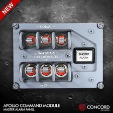 APOLLO COMMAND MODULE MASTER ALARM PANEL - OPERABLE INDUSTRIAL UPGRADED SWITCHES