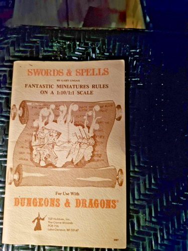 Swords & Spells Gygax TSR D&D Dungeons and Dragons 6th printing 1979 - Picture 1 of 4
