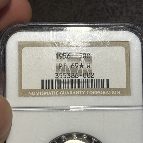 1956 50 Cent PF 69 ⭐️* W NGC Franklin Half Dollar Proof Tough Holder - Picture 8 of 8