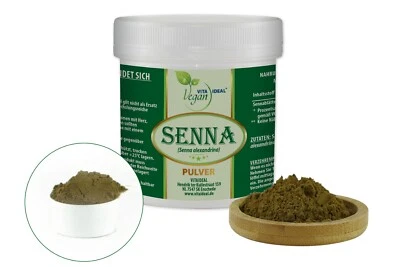 VITA IDEAL Vegan® SENNA POWDER Sennae Tin. alexandrina SENNES BLADES + measuring spoon