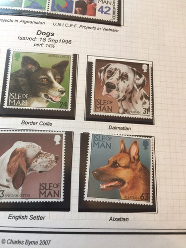 Isle of man Mint stamps 1996 Dogs 18 Sept 1996 Mint MNH - Picture 3 of 3